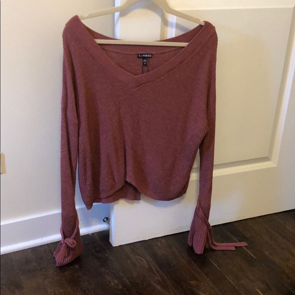 Crop sweater, dusty red